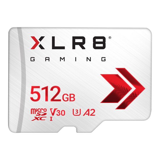 Picture of PNY 512GB XLR8 Gaming U3 V30 A2 microSDXC Flash Memory Card for Portable Gaming