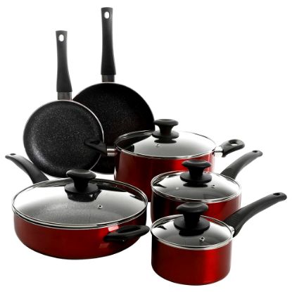 Picture of Oster Cookware Set, Merrion 10-Piece, Red