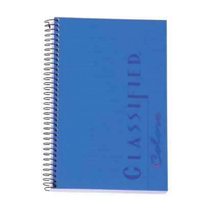 Picture of TOPS Classified Colors Business Notebook, 5 1/2in x 8 1/2in, 1 Subject, Narrow Ruled, 100 Sheets, Indigo Blue Cover