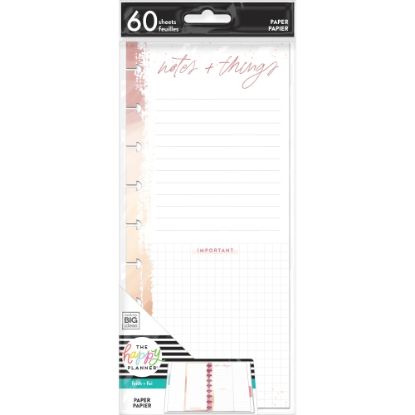 Picture of Happy Planner Skinny Classic Half Sheet Filler Paper, 60 Sheets, 4-1/8in x 9-1/4in, Notes And Things