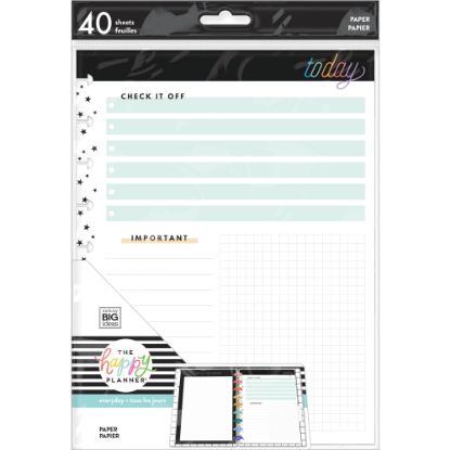 Picture of Happy Planner Classic Filler Paper, 40 Sheets, 7in x 9-1/4in, Todays Notes