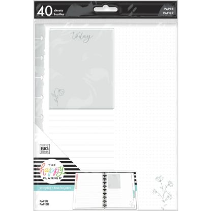 Picture of Happy Planner Classic Filler Paper, 40 Sheets, 7in x 9-1/4in, Neutral Florals