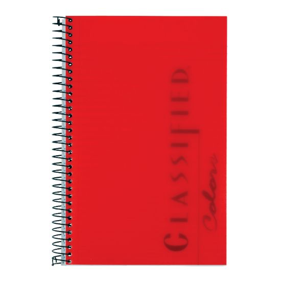 Picture of TOPS Classified Colors Business Notebook, 5 1/2in x 8 1/2in, 1 Subject, Narrow Ruled, 100 Sheets, Ruby Red Cover