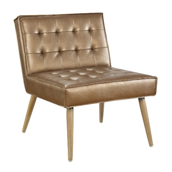 Picture of Ave Six Amity Tufted Accent Chair, Sizzle Copper/Light Brown/Gold