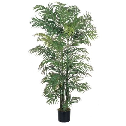 Picture of Nearly Natural 6ftH Silk Areca Palm Tree With Pot, Green