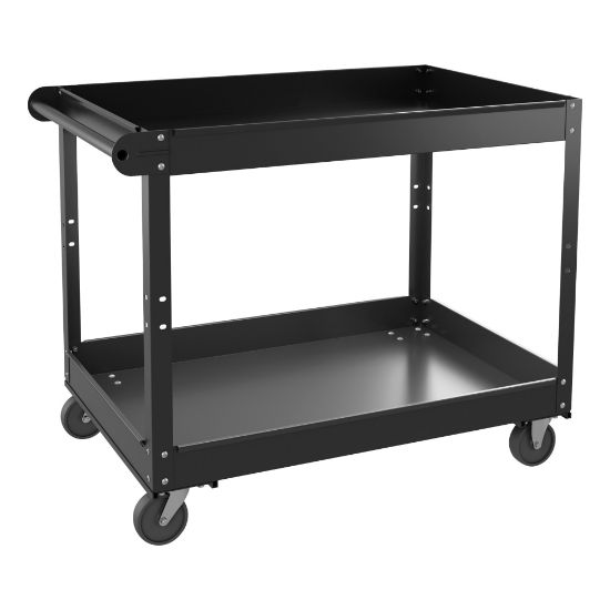 Picture of Lorell 2-Shelf Utility Cart, 24inW, Black