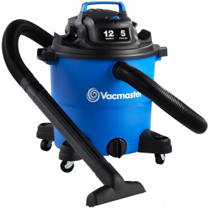 Picture of Vacmaster VOC1210PF Canister Vacuum Cleaner - 3728.50 W Motor - 12 gal - Bagged - Hose, Utility Nozzle, Floor Tool, Crevice Tool, Extension Wand, Filter - Bare Floor, Carpet, Concrete, Laminate Floor, Tile Floor, Vinyl Floor, Wooden Floor - Blue