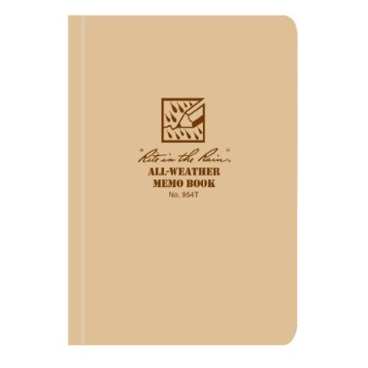 Picture of Rite in the Rain Field-Flex Memo Book, 3 1/2in x 5in, i Subject, 56 Sheets, Tan