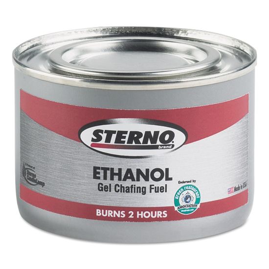 Picture of Sterno Products Ethanol Gel Chafing Fuel Cans, 182.4 Gm, Pack Of 72 Cans