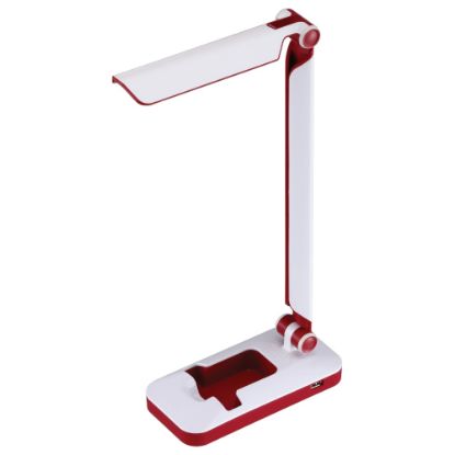 Picture of BLACK+DECKER PureOptics Verve Folding LED Desk Lamp, Adjustable, 16inH, Red/White