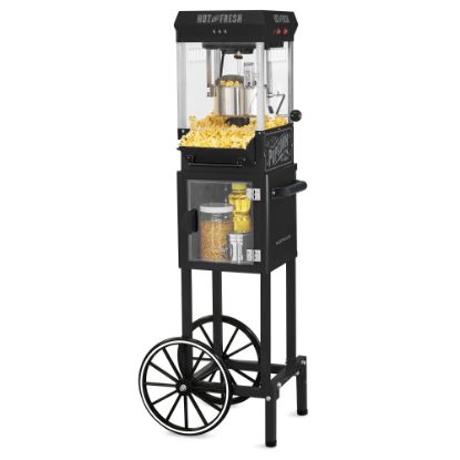 Picture of Nostalgia Electrics Vintage Popcorn Cart, Black