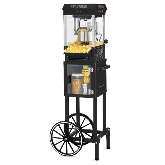 Picture of Nostalgia Electrics Vintage Popcorn Cart, Black