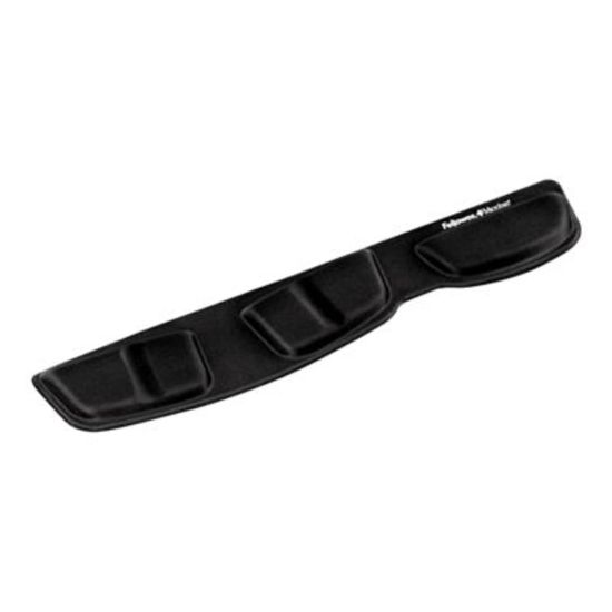 Picture of Fellowes Keyboard Palm Support with Microban Protection - 0.6in x 18.3in x 3.4in Dimension - Black - Memory Foam, Jersey Cover