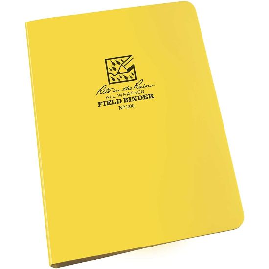 Picture of Rite In The Rain All-Weather 6-Ring Binder, 1/2in Round Rings, Yellow, Pack Of 5