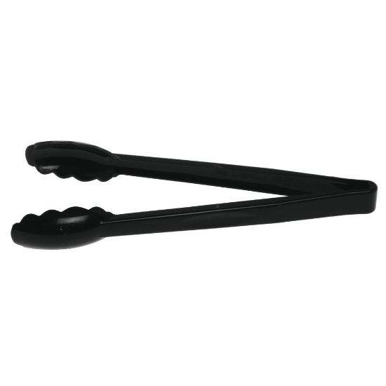 Picture of Cambro Plastic Tongs, Scallop Grip, 12in, Black, Pack Of 12 Tongs