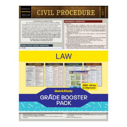 Picture of QuickStudy Grade Booster Pack, Law