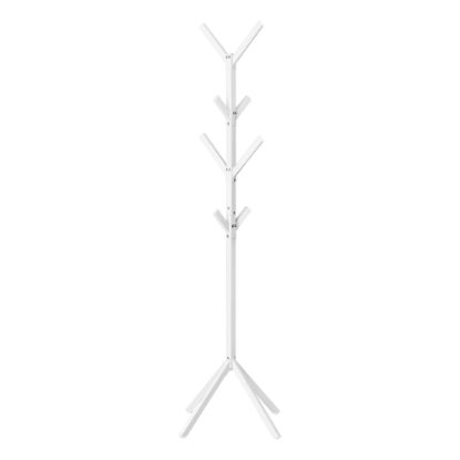 Picture of Monarch Specialties Frida Coat Rack, 70-1/4inH x 17-1/2inW x 17-1/2inD, White