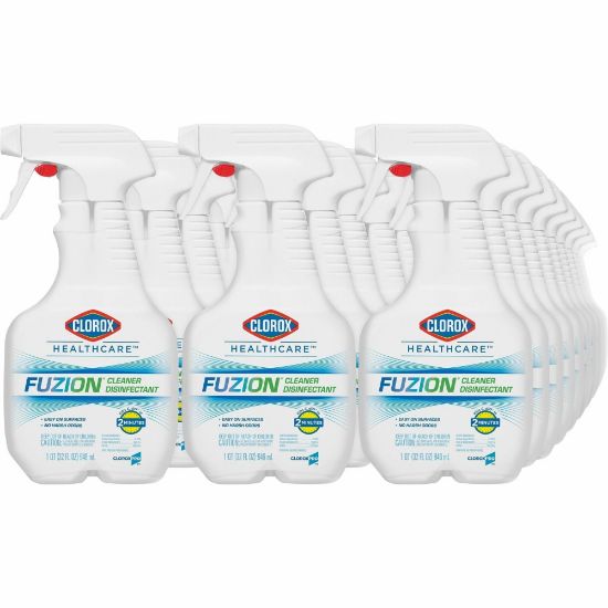 Picture of Clorox Fuzion Cleaner Disinfectant - Ready-To-Use Spray - 32 fl oz (1 quart) - Bottle - 432 / Pallet - Translucent