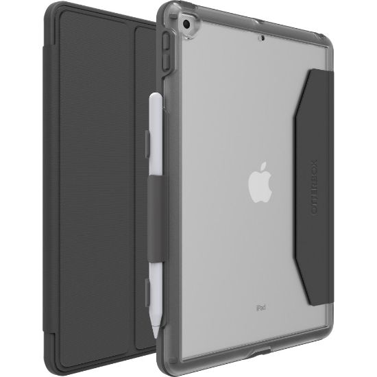 Picture of OtterBox UnlimitEd Carrying Case (Folio) Apple iPad (9th Generation), iPad (8th Generation), iPad (7th Generation) Tablet, Apple Pencil, Stylus - Black - Scratch Resistant, Drop Resistant - 10.5in Height x 7.5in Width x 0.9in Depth - 1 Pack