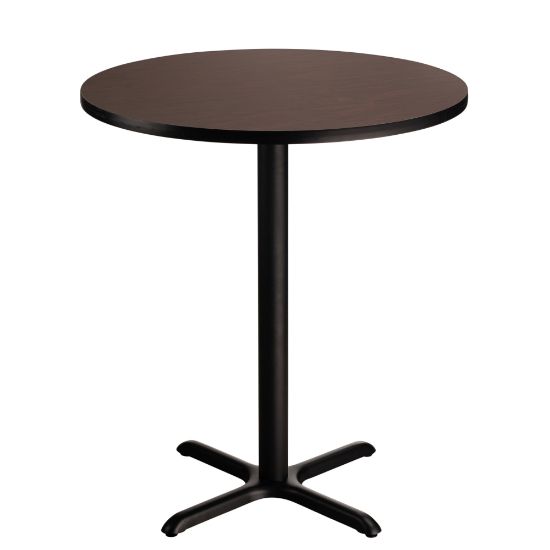 Picture of National Public Seating Cafe Table, 42inH x 36inW x 36inD, Mahogany/Black