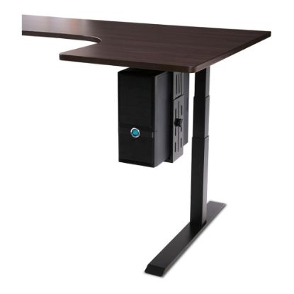 Picture of Loctek CH1 Under-Desk Expandable CPU Holder, 20-3/16inH x 5inW x 8-5/16inD, Black, CH1B