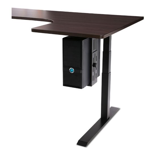 Picture of Loctek CH1 Under-Desk Expandable CPU Holder, 20-3/16inH x 5inW x 8-5/16inD, Black, CH1B