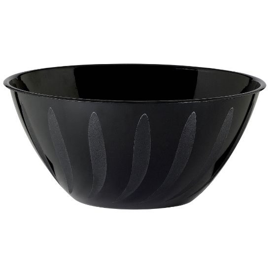 Picture of Amscan 2-Quart Plastic Bowls, 3-3/4in x 8-1/2in, Jet Black, Set Of 8 Bowls