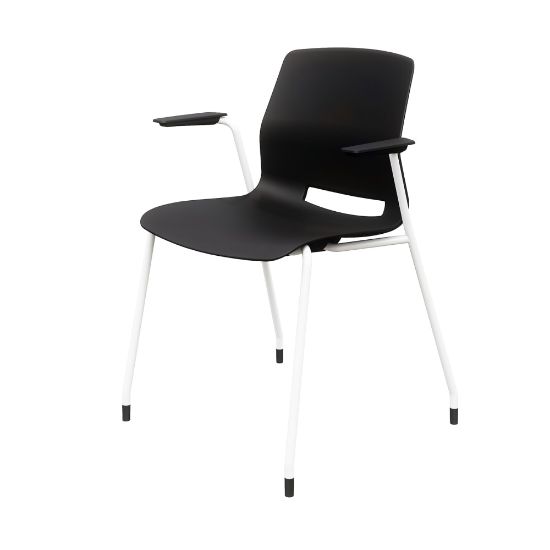 Picture of KFI Studios Imme Stack Chair With Arms, Black/White