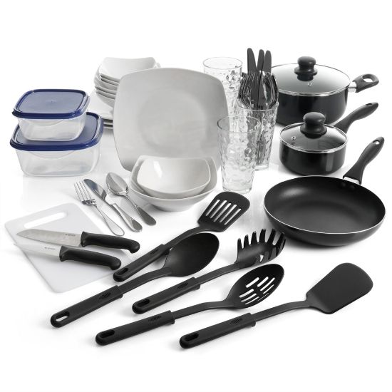 Picture of Gibson All U Need 45-Piece Dinnerware Cookware Combo Set, White