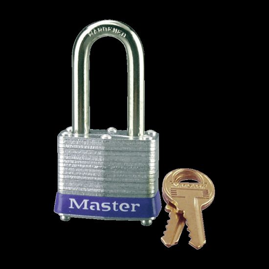 Picture of Master Lock Long-Shackle Padlock, Steel Gray