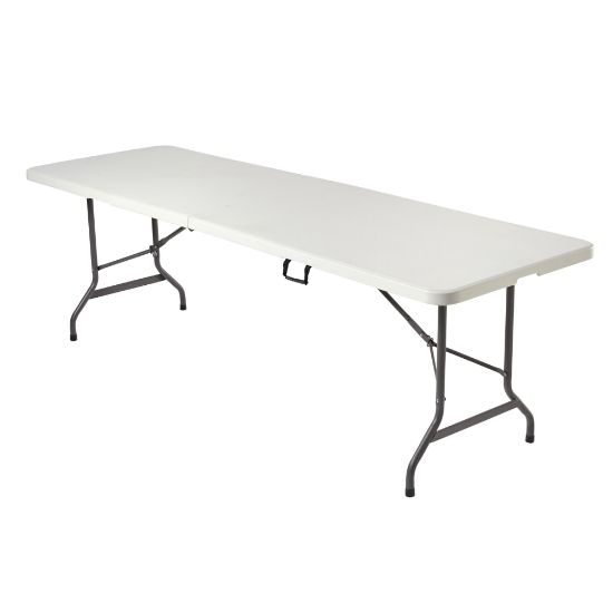 Picture of Realspace Molded Plastic Top Folding Table, 29inH x 96inW x 30inD, Platinum