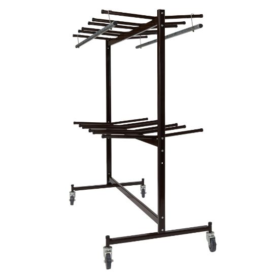 Picture of National Public Seating Folding Chair Dolly/Coat Rack, 70inH x 67inW x 33-1/4inD, Brown