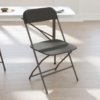 Picture of Flash Furniture Hercules Big And Tall Commercial Folding Chairs, Gray, Set Of 4 Chairs