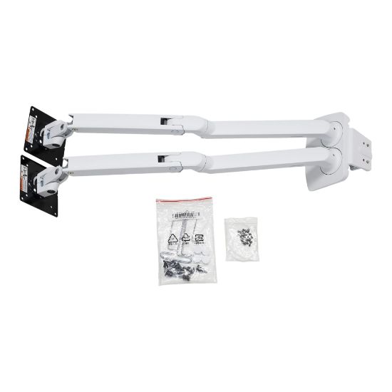 Picture of Ergotron Mounting Arm for LCD Monitor - White - 2 Display(s) Supported - 24in Screen Support - 40 lb Load Capacity - 75 x 75, 100 x 100