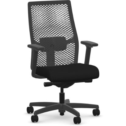 Picture of HON Ignition 2.0 ReActiv Ergonomic Fabric Mid-Back Task Chair, Black