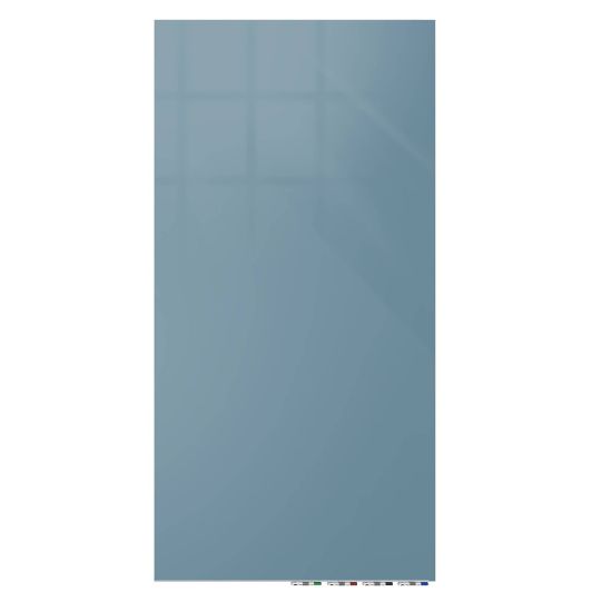 Picture of Ghent Aria Low-Profile Magnetic Glass Whiteboard, 60in x 36in, Denim