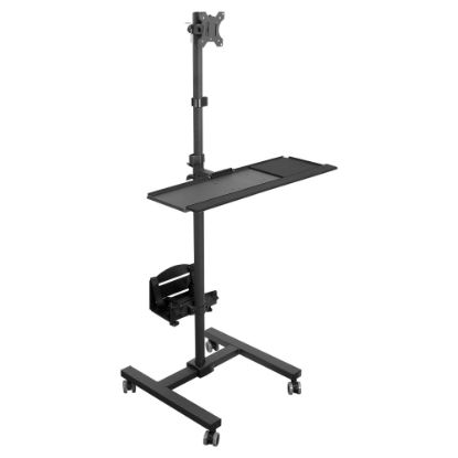 Picture of Mount-It! MI-7948 Rolling Computer Cart, 70inH x 25-3/4inW x 19-5/8inD, Black