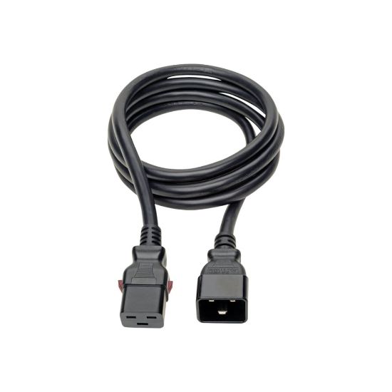 Picture of Eaton Tripp Lite Series Power Extension Cord, Locking C19 to C20 - Heavy-Duty, 20A, 100-250V, 12 AWG, 6 ft. (1.83 m), Black - Power extension cable - IEC 60320 C20 to IEC 60320 C19 locking - AC 100-250 V - 20 A - 6 ft - black - North America