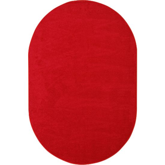 Picture of Joy Carpets Kids Essentials Oval Area Rug, Endurance, 7-1/2ft x 12ft, Red