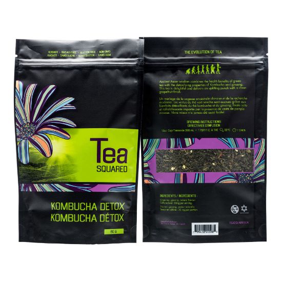 Picture of Tea Squared Kombucha Detox Loose Leaf Tea, 2.8 Oz, Carton Of 6 Bags