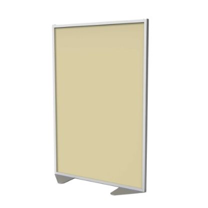 Picture of Ghent Floor Partition With Aluminum Frame, 71-7/8inH x 48inW x 2inD, Caramel