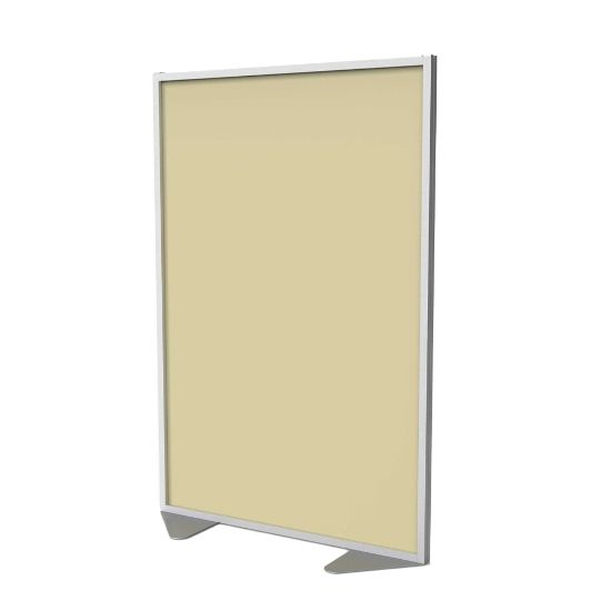 Picture of Ghent Floor Partition With Aluminum Frame, 71-7/8inH x 48inW x 2inD, Caramel