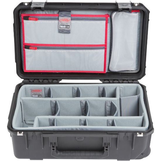 Picture of SKB Cases iSeries Protective Case With Padded Dividers And Wheels, 19-1/2in x 10-1/2in x 6-3/4in, Black