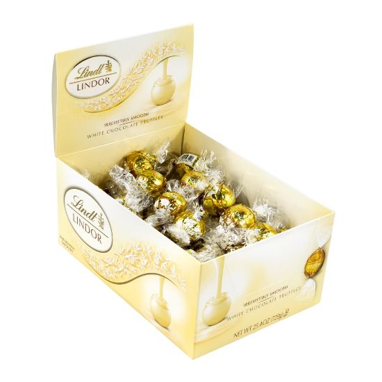 Picture of Lindt Lindor White Chocolate Truffles, Pack Of 60 Truffles