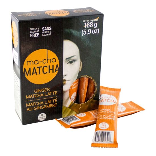 Picture of Ma-Cha Ginger Matcha Sticks, 5.9 Oz, 12 Per Box, Carton Of 6 Boxes