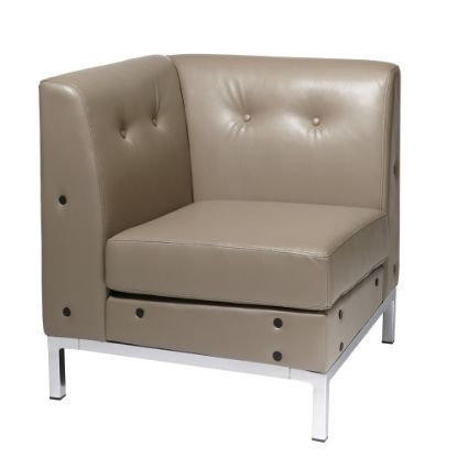 Picture of Office Star Avenue Six Wall Street Corner Chair, Smoke/Chrome