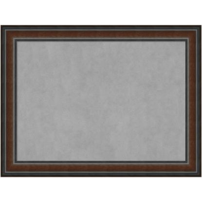 Picture of Amanti Art Magnetic Bulletin Board, Steel/Aluminum, 33in x 25in, Cyprus Walnut Wood Frame