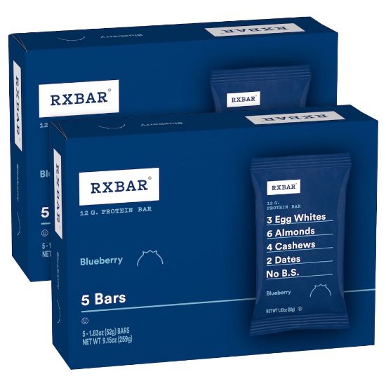 Picture of RXBAR Adult Bars, Blueberry, 1.83 Oz, 5 Bars Per Pack Count, Case Of 2 Packs