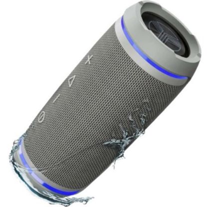 Picture of Treblab HD77 Portable Bluetooth Speaker System - 25 W RMS - Gray - 80 Hz to 16 kHz - Surround Sound - Battery Rechargeable