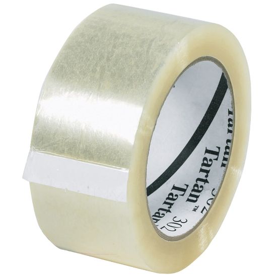 Picture of 3M Tartan 302 Carton Sealing Tape, 3in Core, 2in x 110 Yd., Clear, Case Of 6